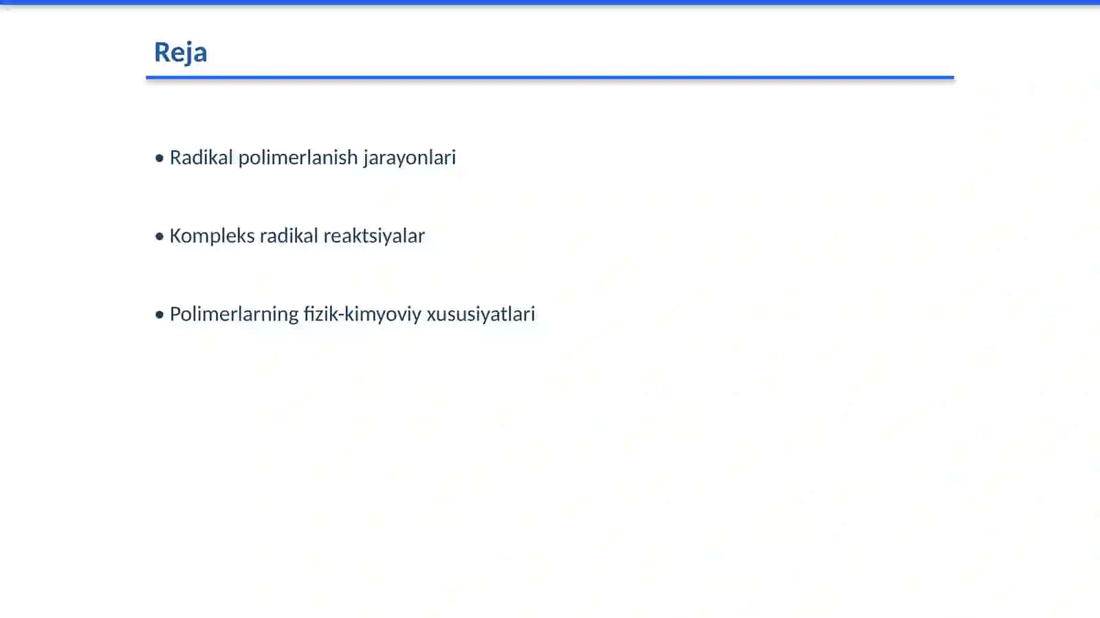 Kоmplеks rаdikаl pоlimеrlаnish rеаksiyalаri vа kinеtikаsi 2
