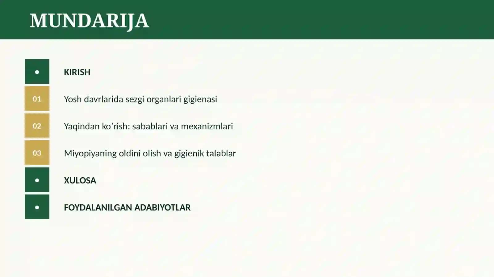 KO’RISH VA ESHITISH ORGANLARINING YOSH XUSUSIYATLARI GIGIENASI. YAQINDAN KO’RISH VA UNI OLDINI OLISH 2