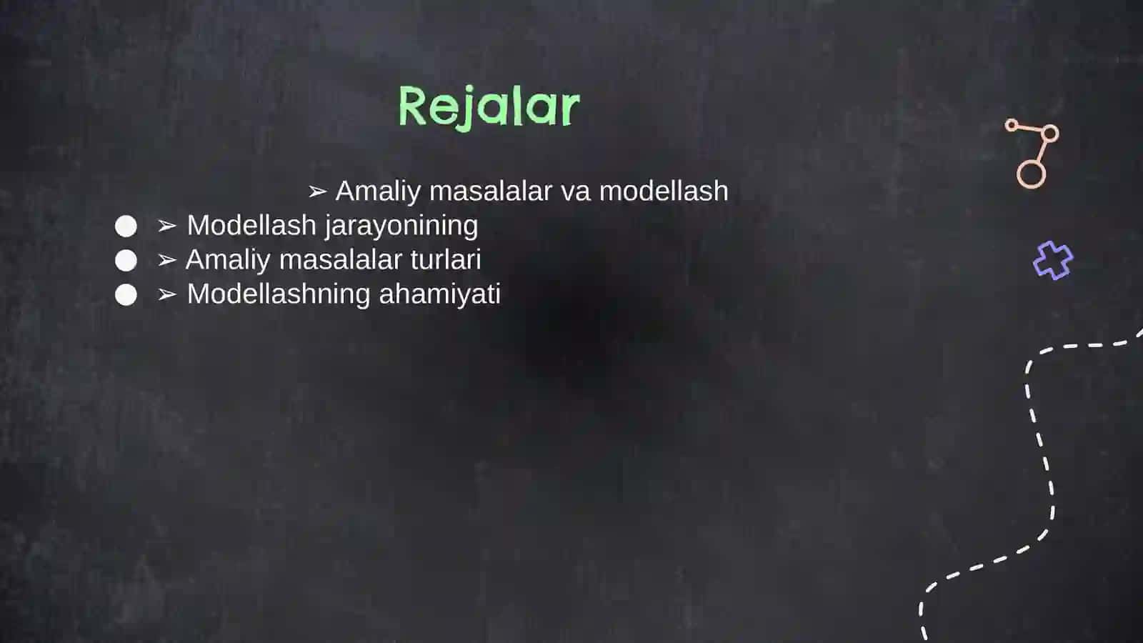 Amaliy masalalarni modellashtirish 2