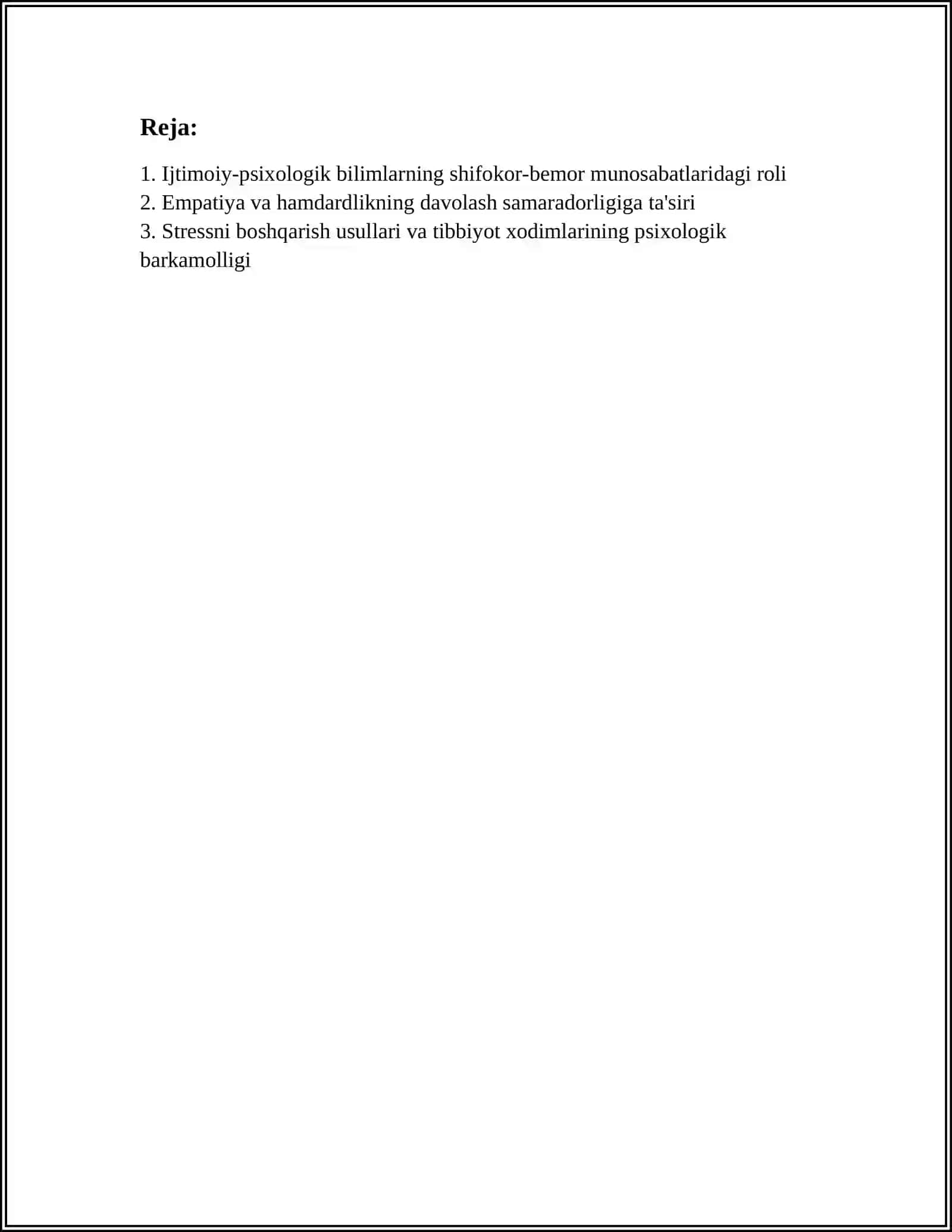 Tibbiyotda Ijtimoiy Psixologik Bilimlarning Òrni va Ahamiyatı 2