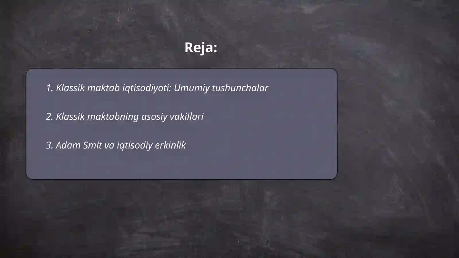 Makro iqtisodiyotning yuzaga kelishi klassik maktab vakillarining iqtisodiy qarashlari 2