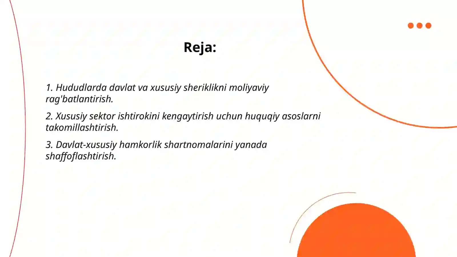 Hududlarda davlat va xususiy sheriklik loyihalarining iqtisodiy samaradorligini oshirish yo’llari 2