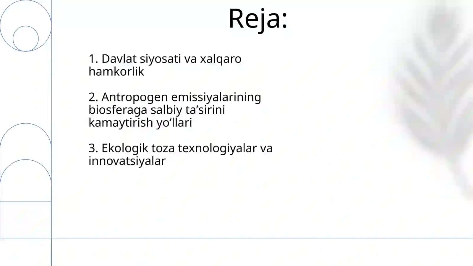 Antropogen emissiyalarining biosferaga salbiy ta'sirini kamaytirish 2
