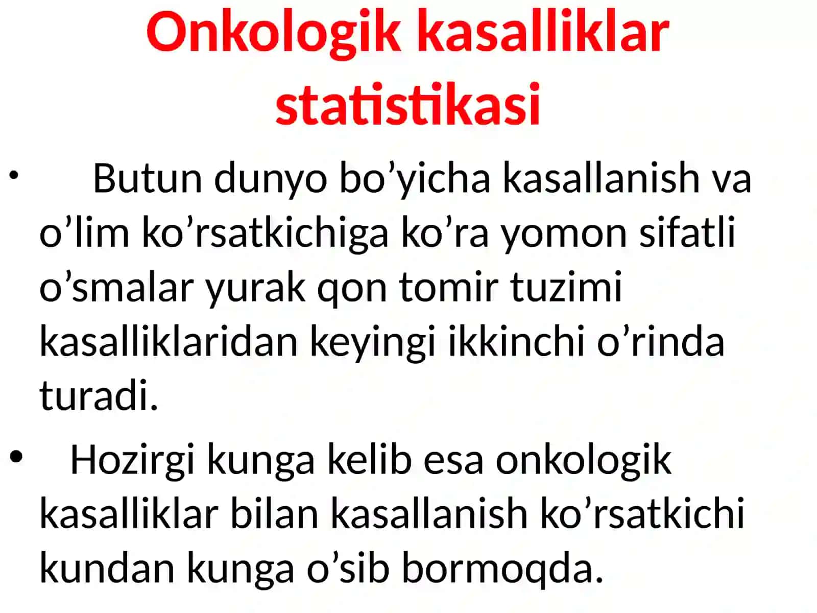 ТO’QIМА O’SISHIPАТОFIZIОLОGIYASI. O’SMALAR 2
