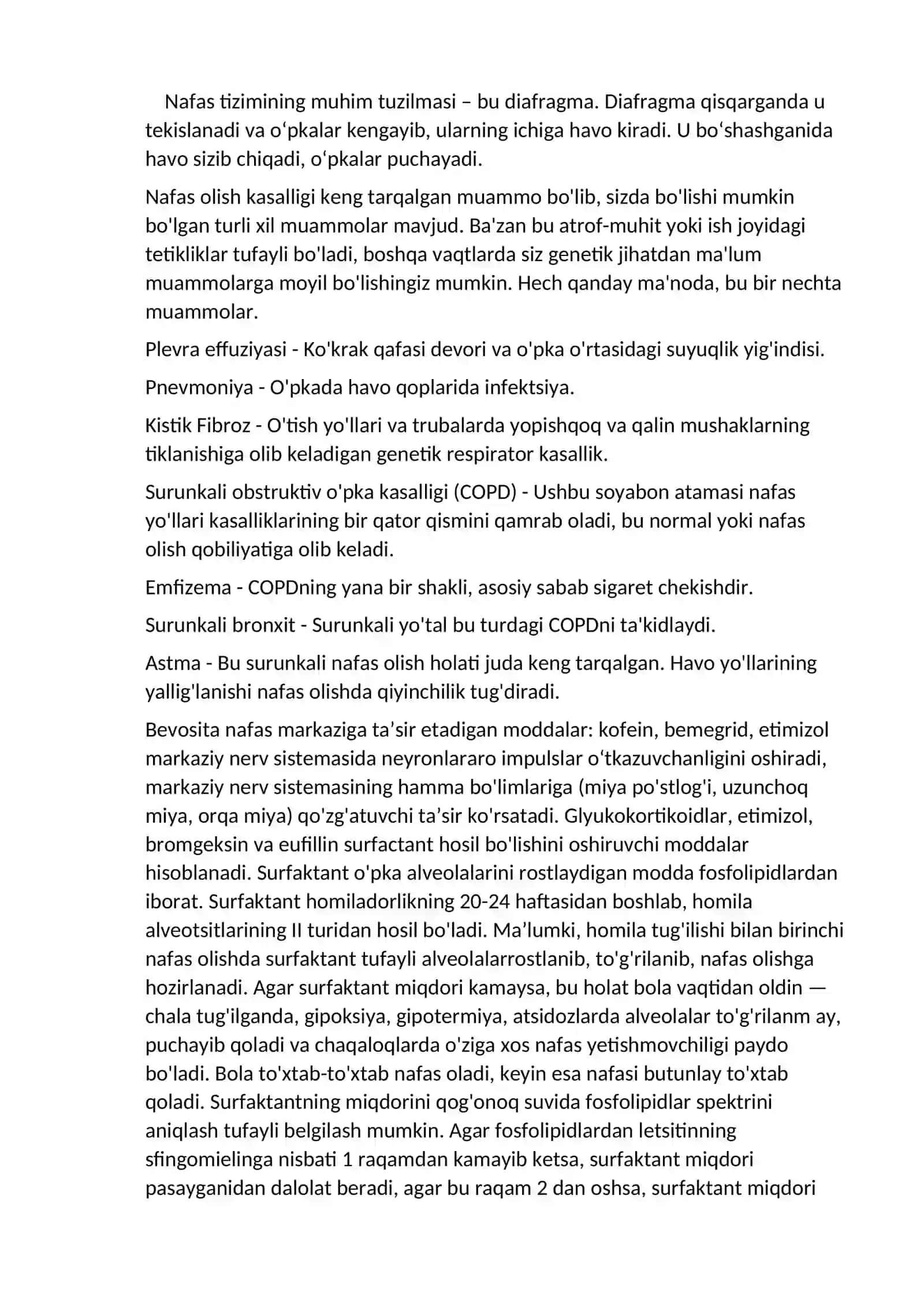 Nafas olish azolariga tasir etuvchi dorilar 2