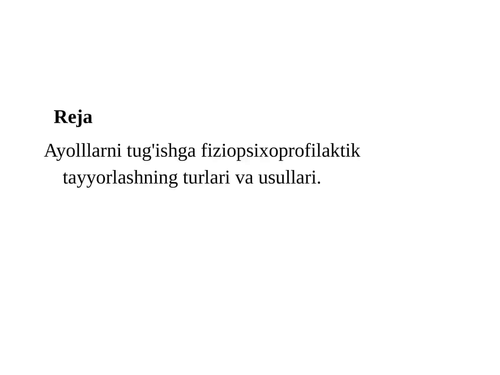 Homilador ayollarni tug'ruqqa tayyorlash usullari 2