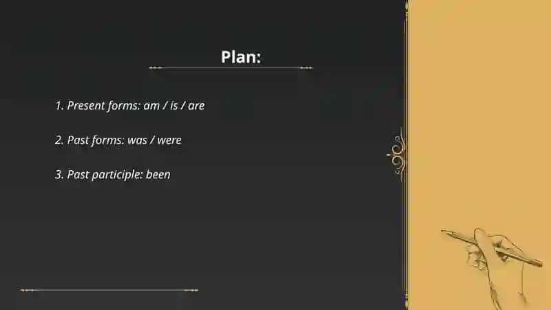 Present forms of "to be" 2