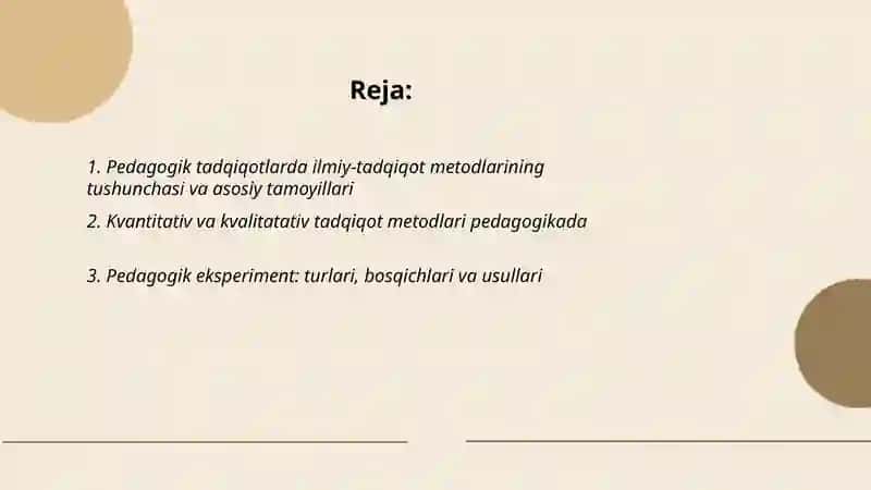 Pedagogika fanining ilmiy- tadqiqot metodlari 2