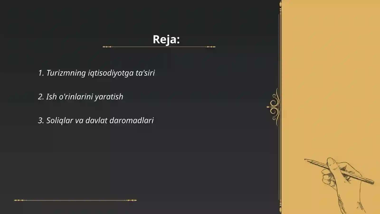 Davlat iqtisodiyotida turizmning ahamiyati 2