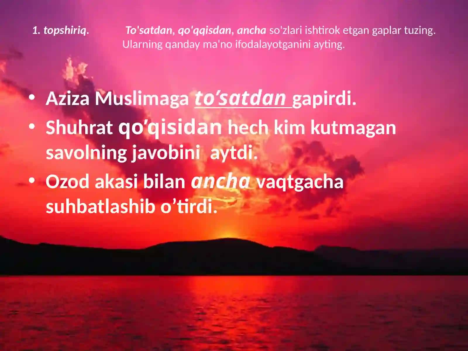 Ravish so’z  turkumi 2