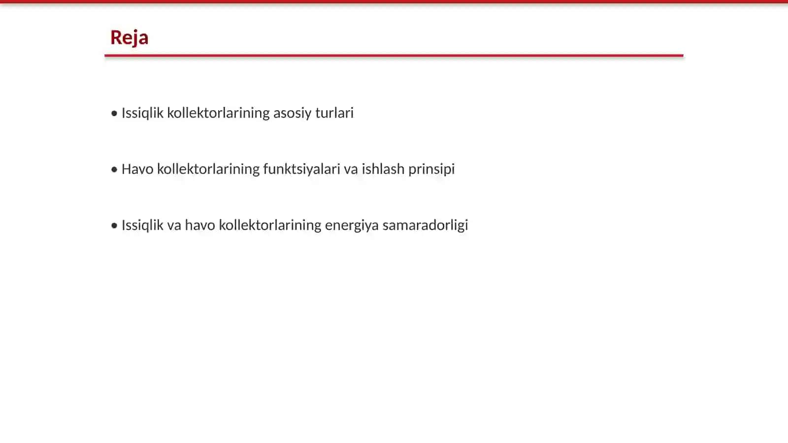 Issiqlik kollektorlari va havo kollektorlari 2