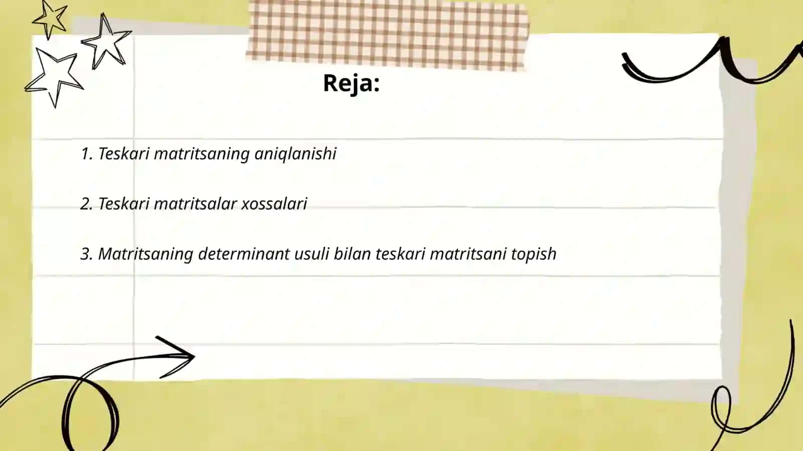 Teskari matritsa 2