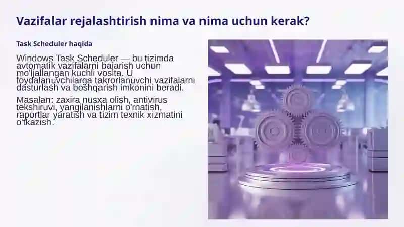 Windows tizimida vazifalarni rejalashtirish (Task Scheduler) 2