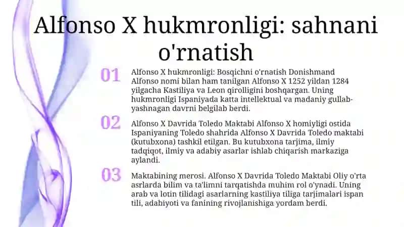 Alfonso X Davrida Toledo Maktabi 2