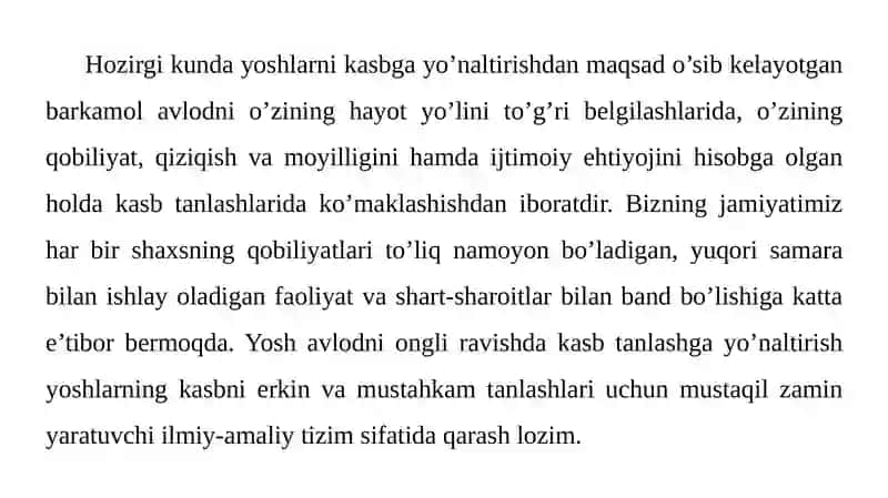 Kasblar va ularning klassifikatsiyasi 2