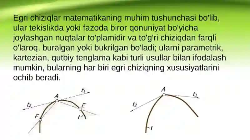 Egri chiziq va ularning berilish usullari 2