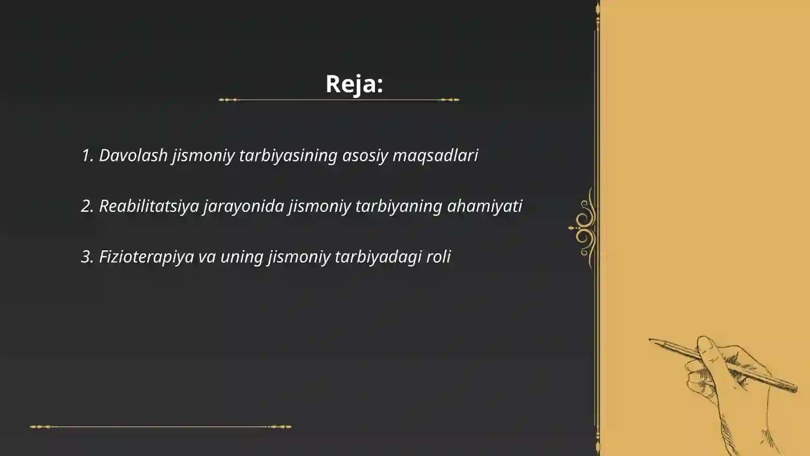 Davolash jismoniy tarbiyasining turlari 2