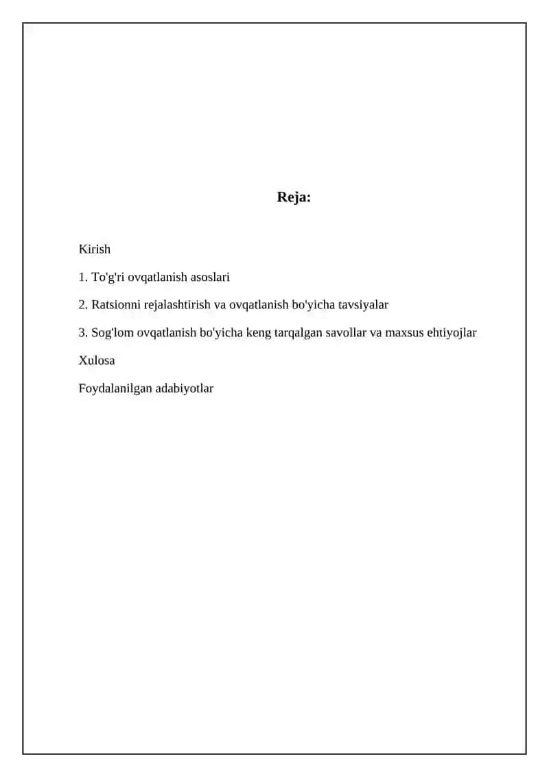Qattiqlashuv tõgʻri ovqatlanish 2