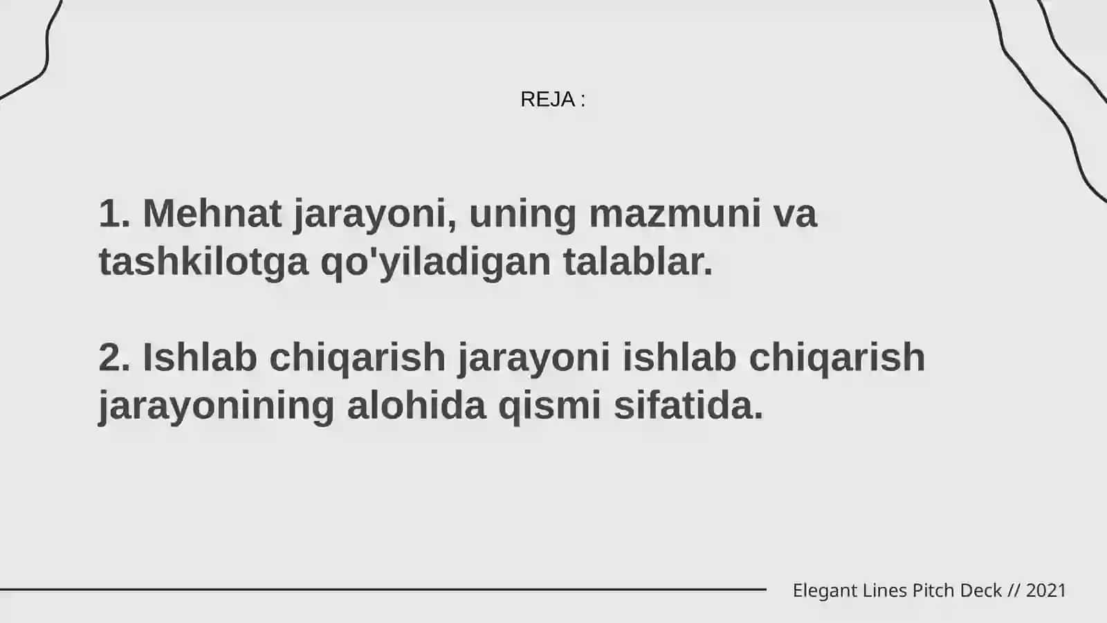 Mehnat jarayoni 2