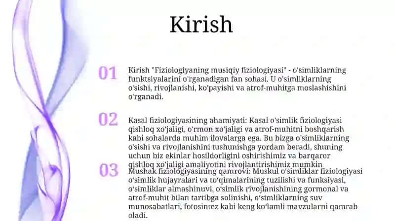 Kasal Osimliklar Fiziologiyasi 2