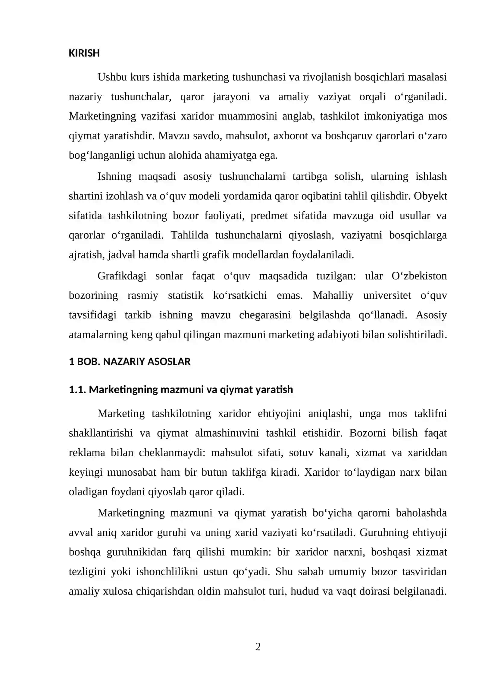 Marketing tushunchasi va rivojlanish bosqichlari 2