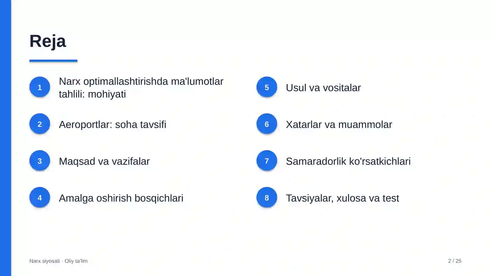 Aeroportlarda narxlarni optimallashtirishda ma'lumotlar tahlilidan foydalanish 2