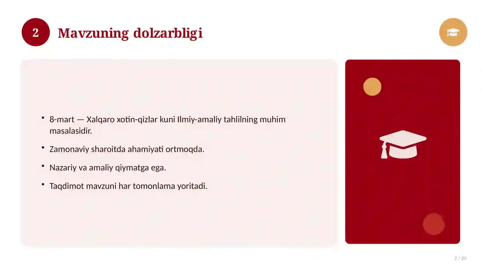 8-mart — Xalqaro xotin-qizlar kuni 2