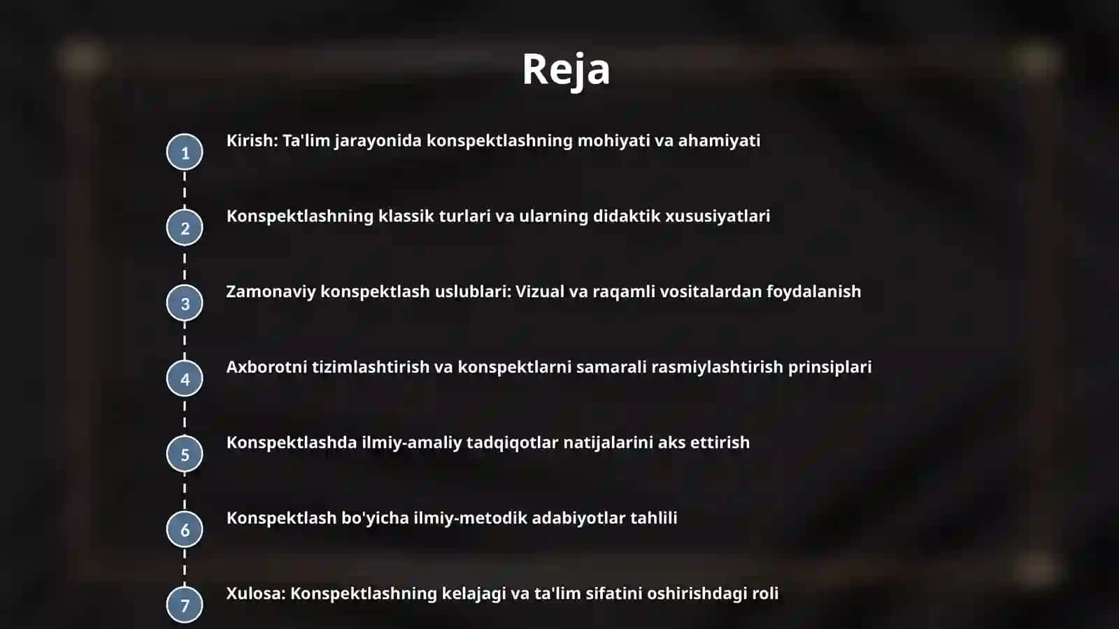 Konspekt turlari va ularni rasmiylashtirish 2