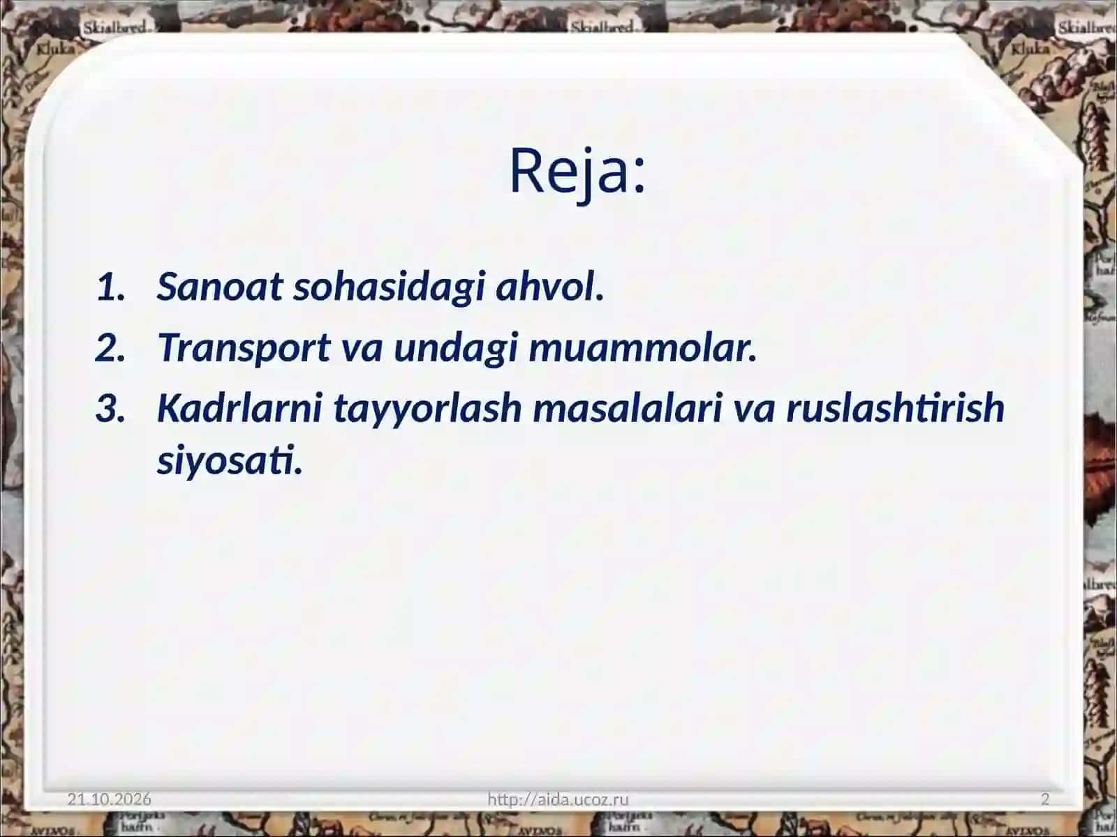 O‘zbekistonda  sanoatning  bir  tomonlama  rivojlanishi 2