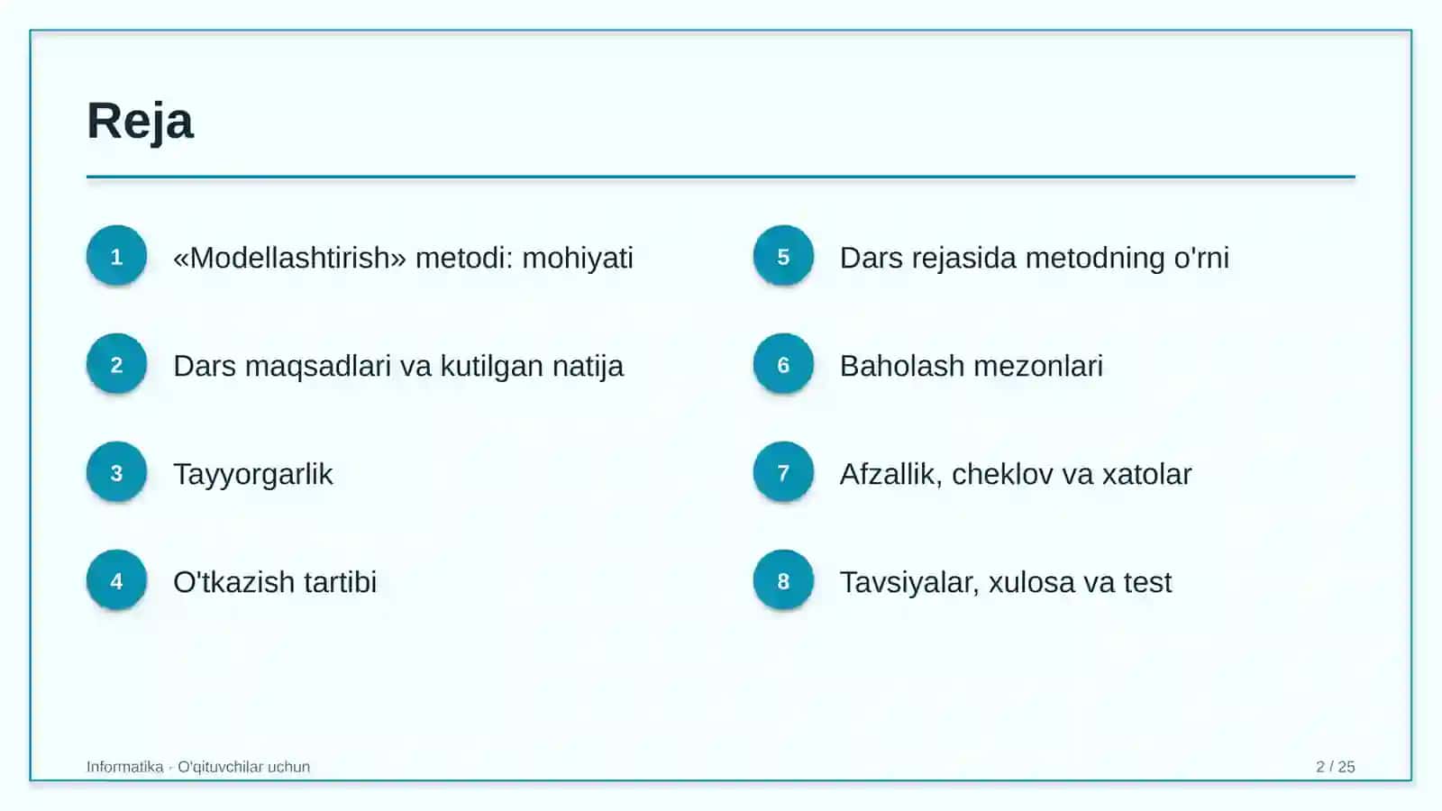 informatika darslarida modellashtirish metodidan foydalanish 1478 2