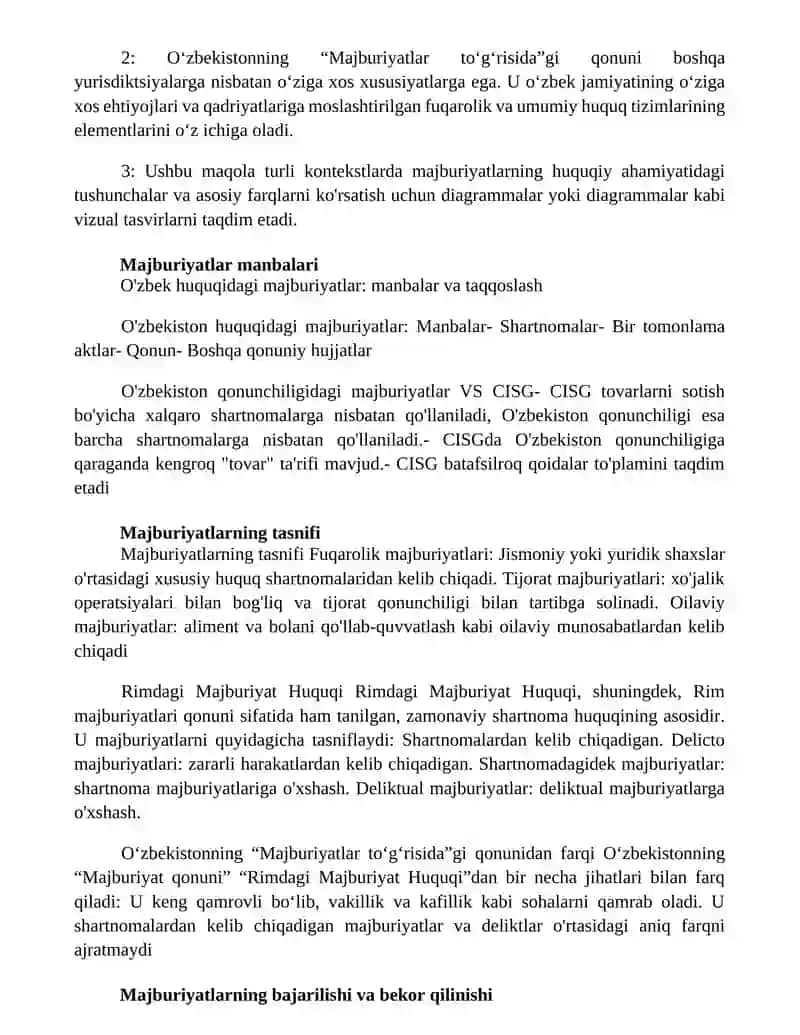 Rimdagi Majburiyat Huquqi. O'Zbekistondagi Majburiyat Huquqi Bilan Farqi 2