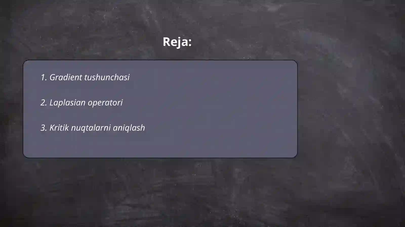 Koʻp oʻzgaruvchili funksiya ekstremumlari 2
