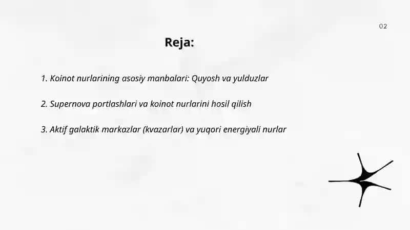Koinot nurlari 2