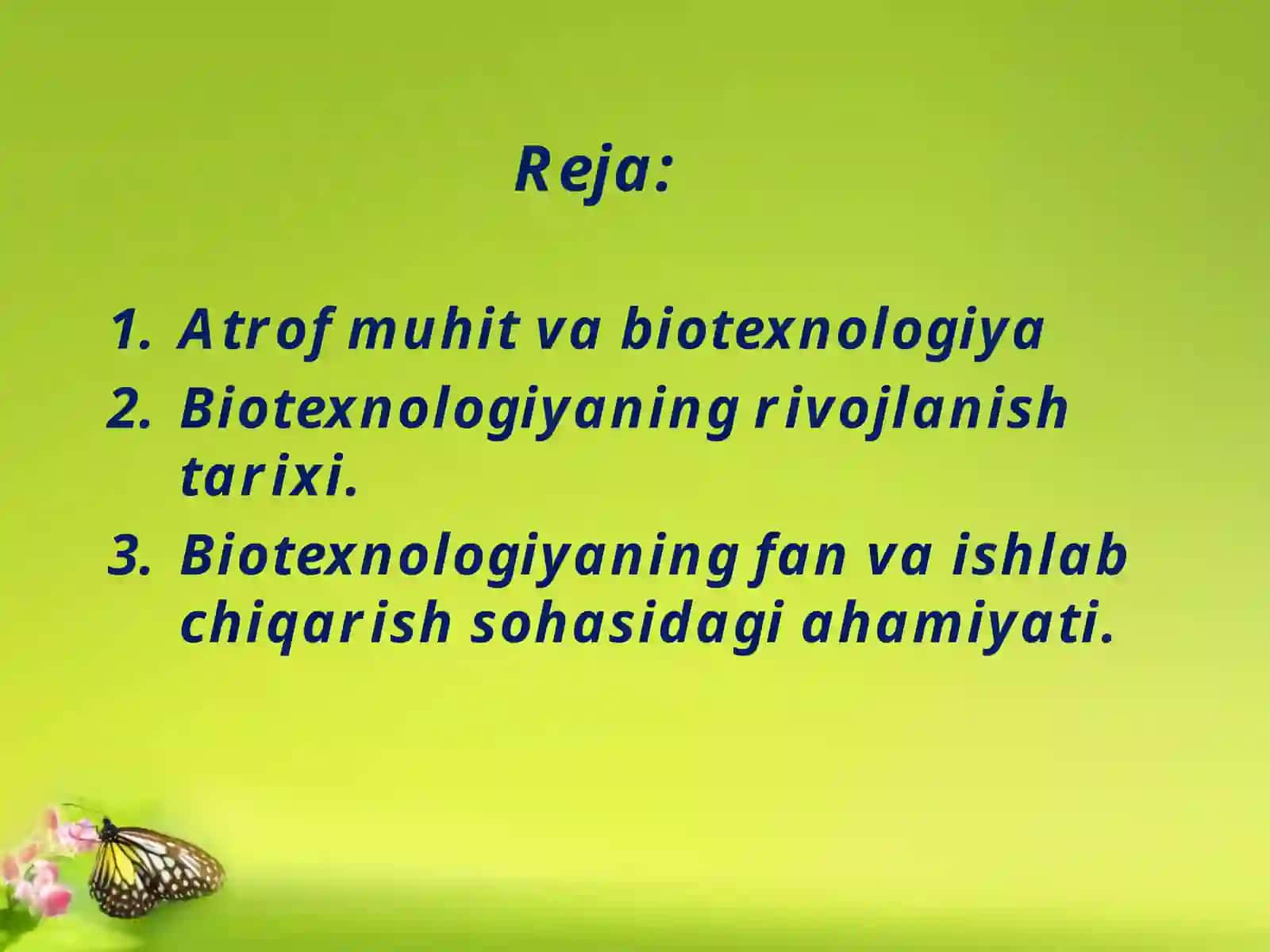 Atrofmuhit va biotexnologiya 2