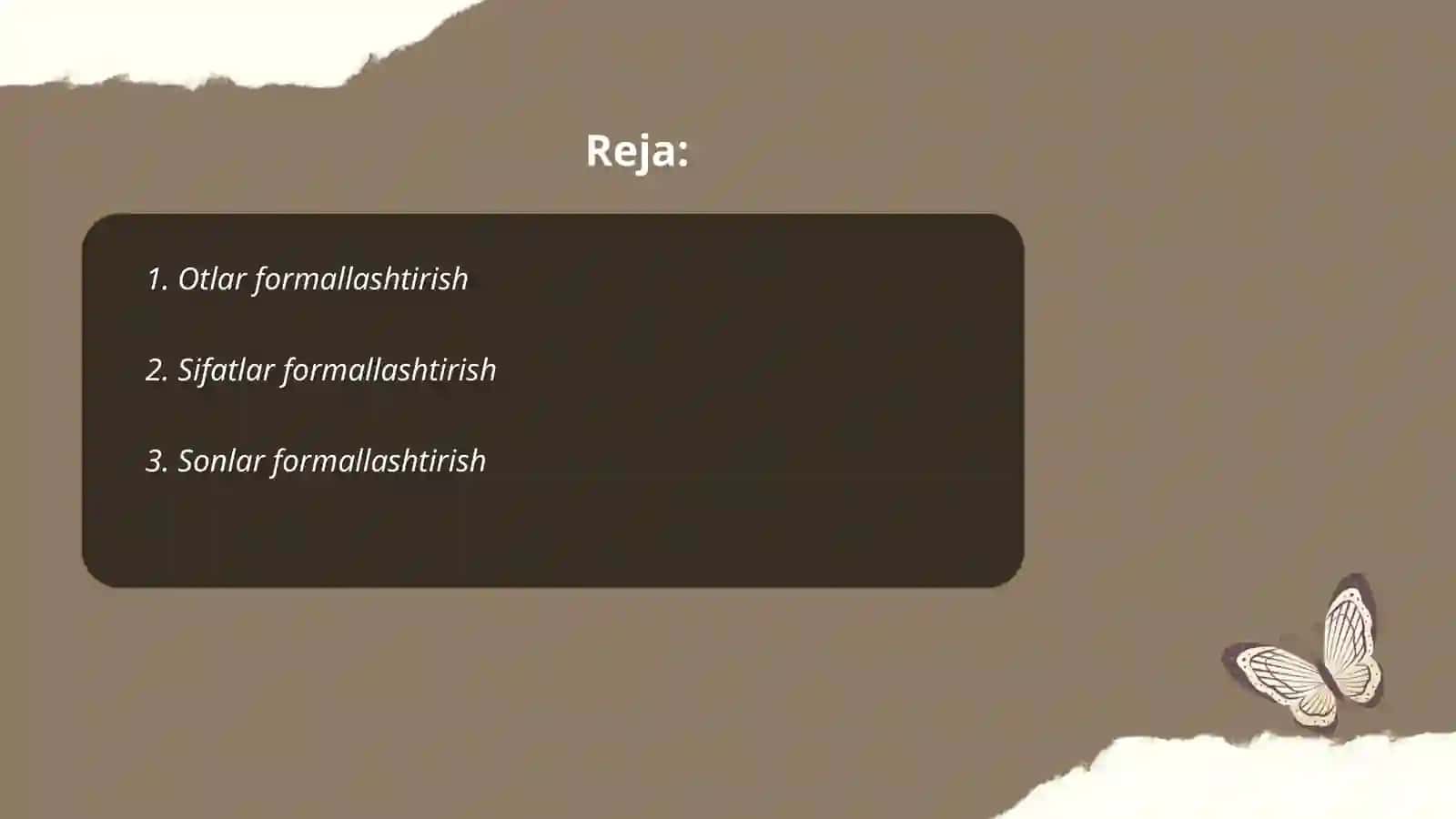 Otlar formallashtirish 2