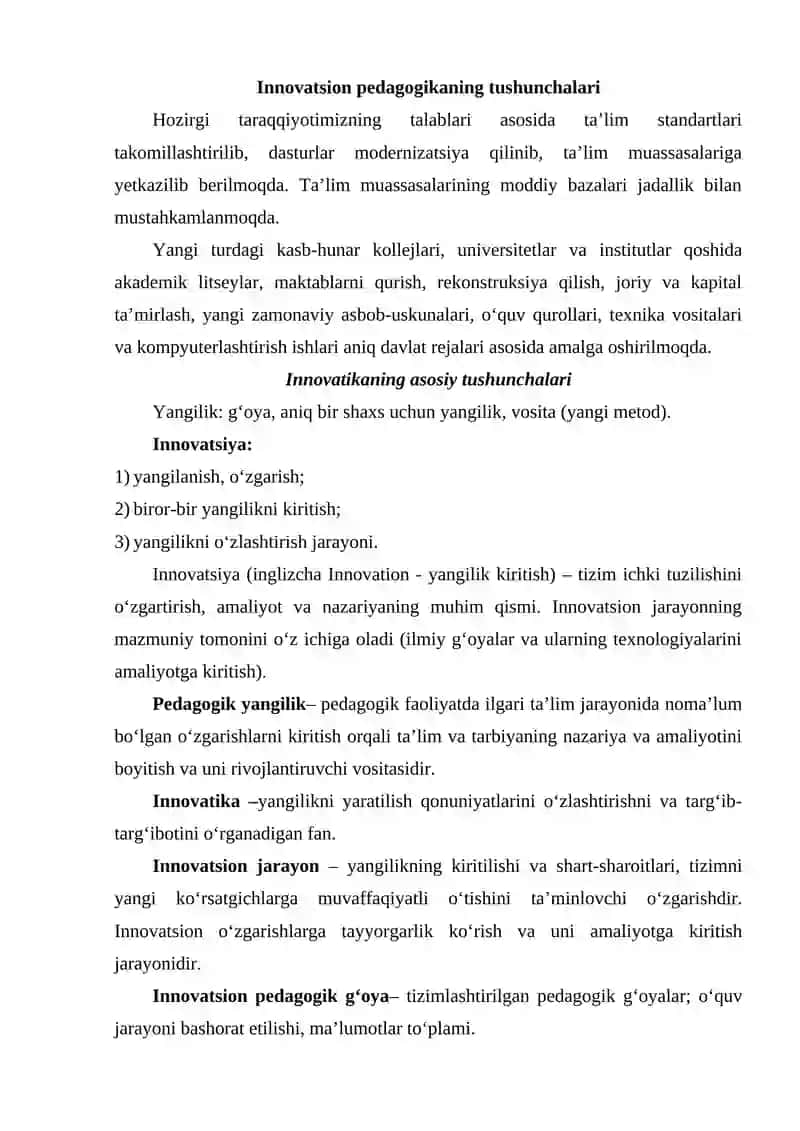 INAVATSION TEXNOLOGIYALAR ASOSIDA LOYIHALASH USULLARI 2