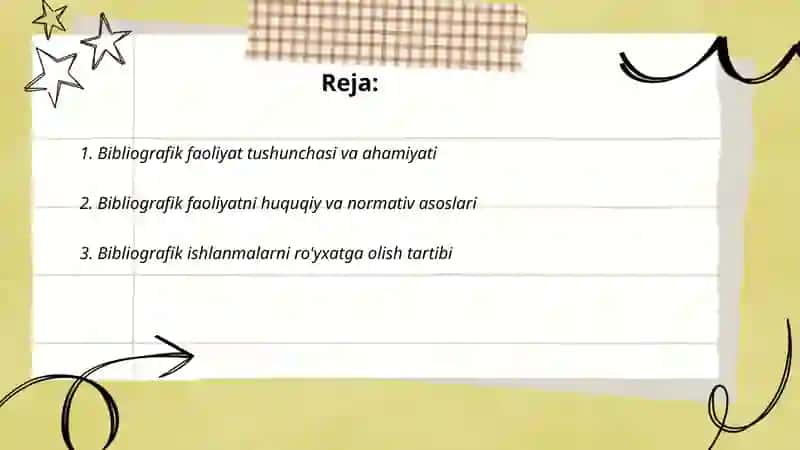 Bibliografik faoliyatni hisobga olish va hisoboti 2