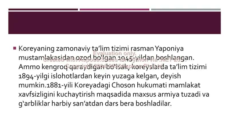 Koreya ta'limi 2