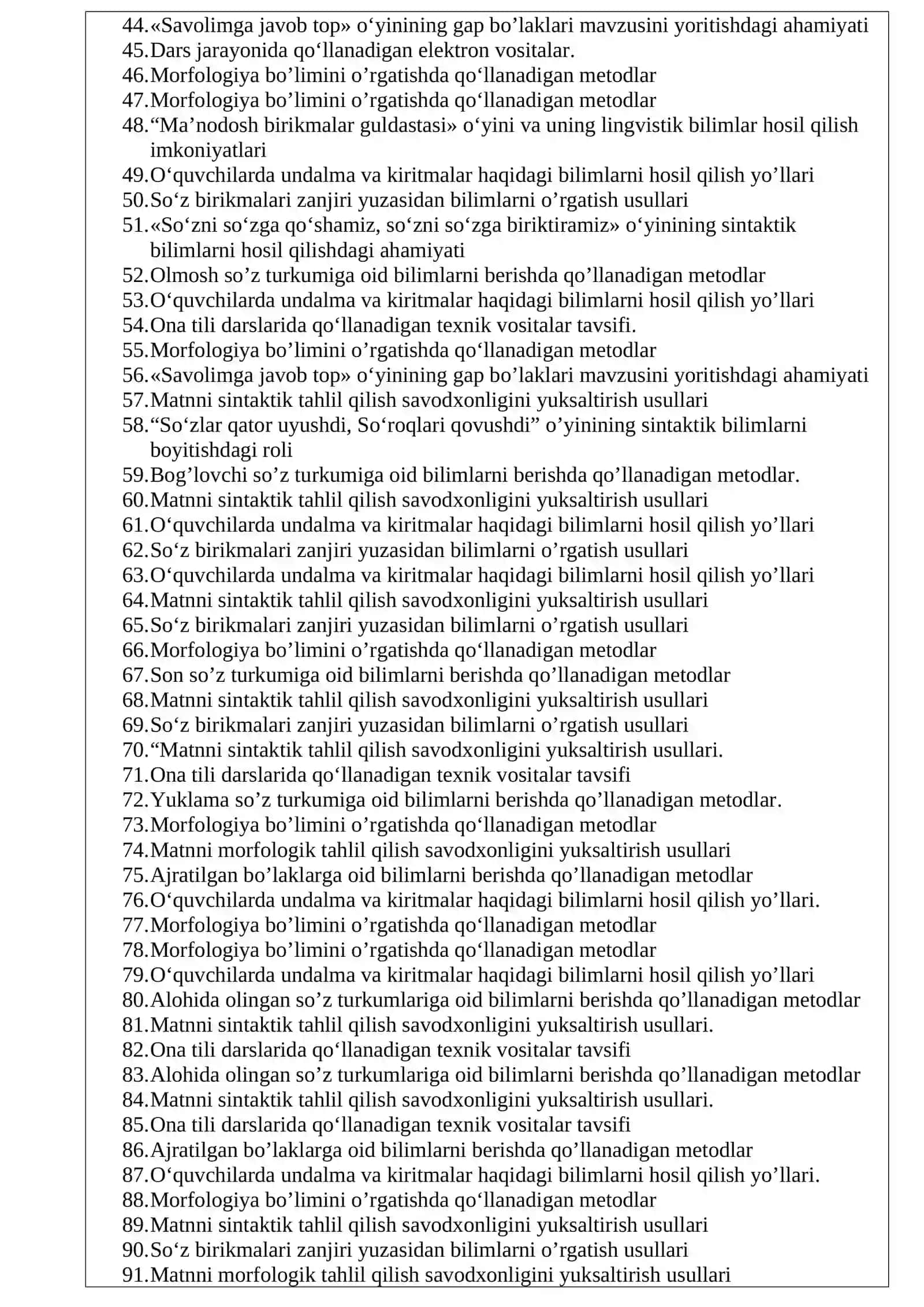 Morfologiya bo’limini o’rgatishda qo‘llanadigan metodlar 2