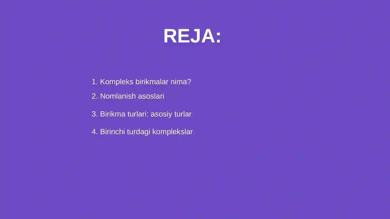 Kompleks birikmalar nomlanishi va turlari 2