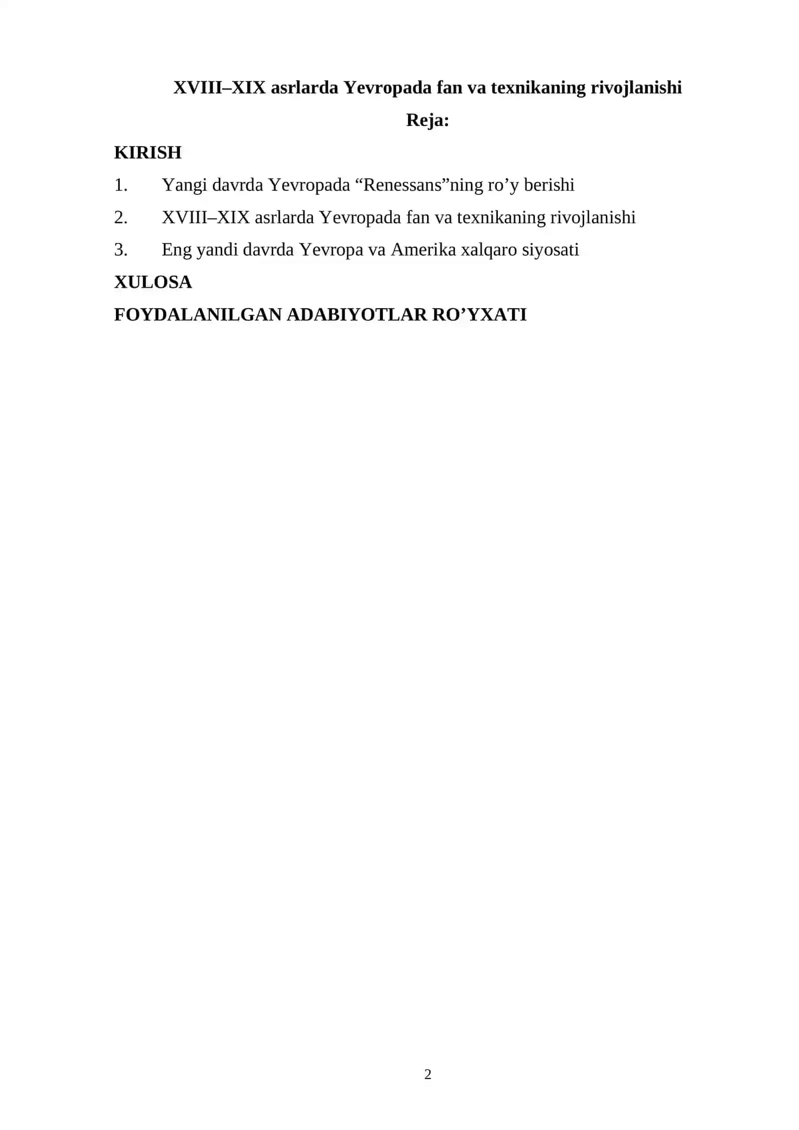 XVIII–XIX asrlarda Yevropada fan va texnikaning rivojlanishi 2