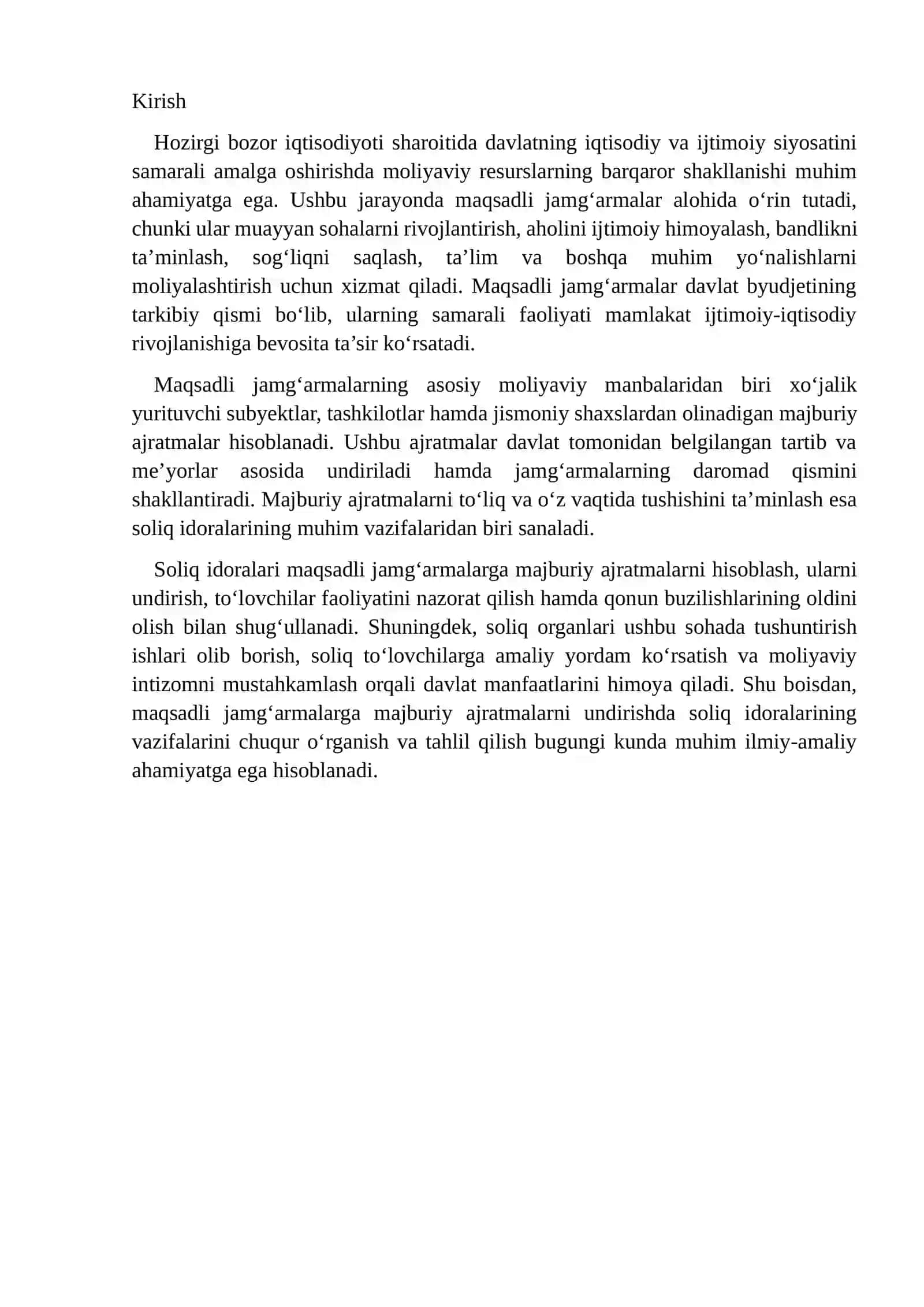 Maqsadli jamgʻarmalarga majburiy ajratmalarni undirishda soliq idoralarining vazifalari 2