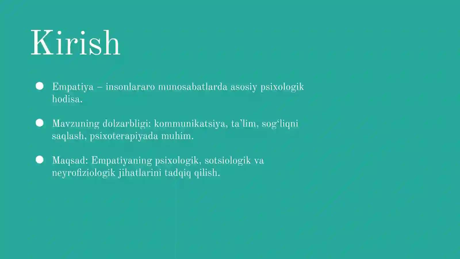 Empatiya va uni tadqiq qilish yo’llari 2