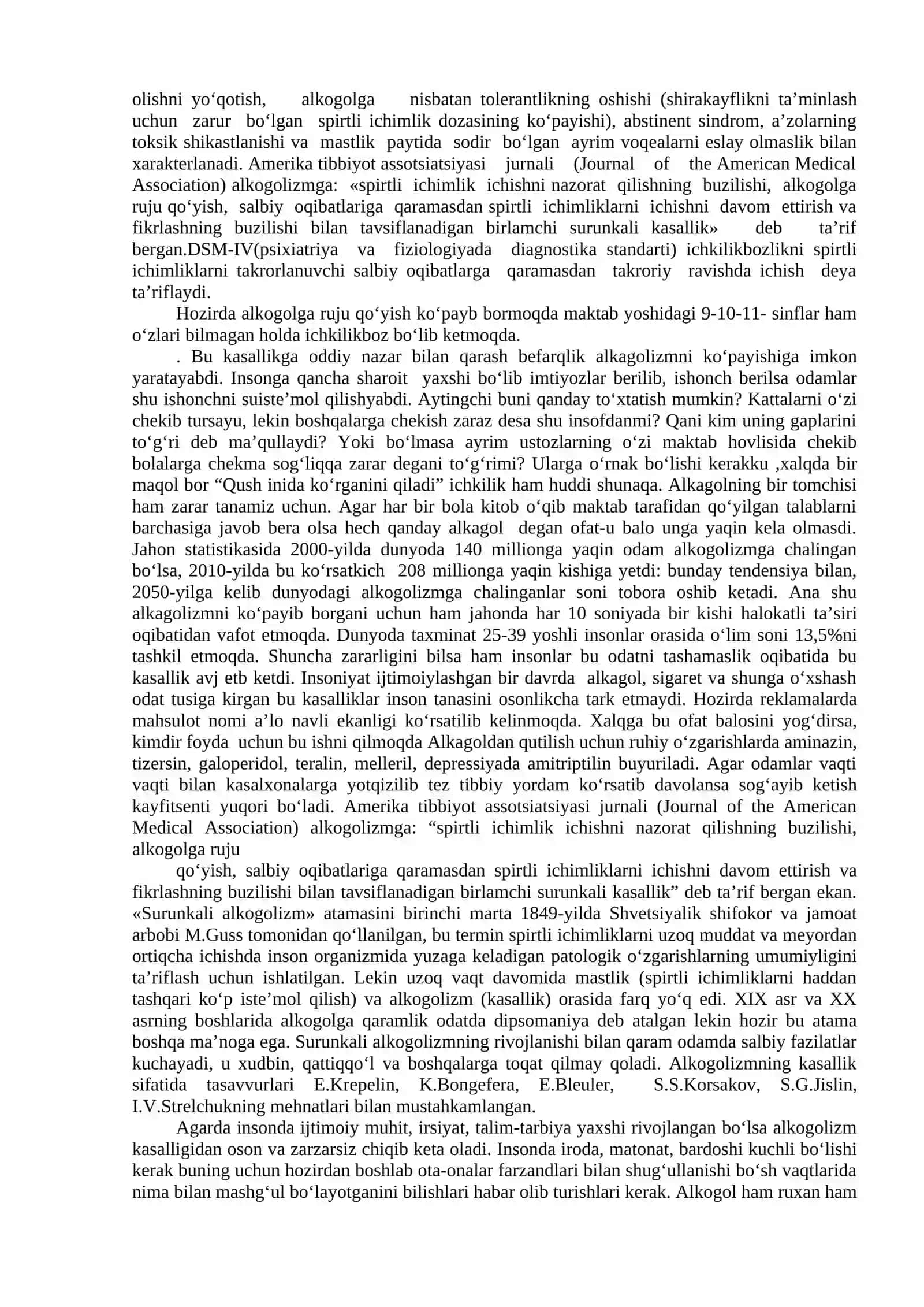 Spirtli ichimliklar iste’mol qiladigan o‘smirlar bilan faoliyat yuritish 2