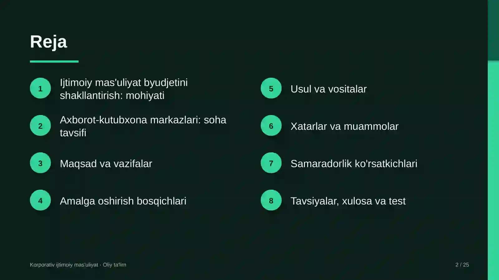 Korporativ ijtimoiy mas'uliyat · oliy ta'lim 2