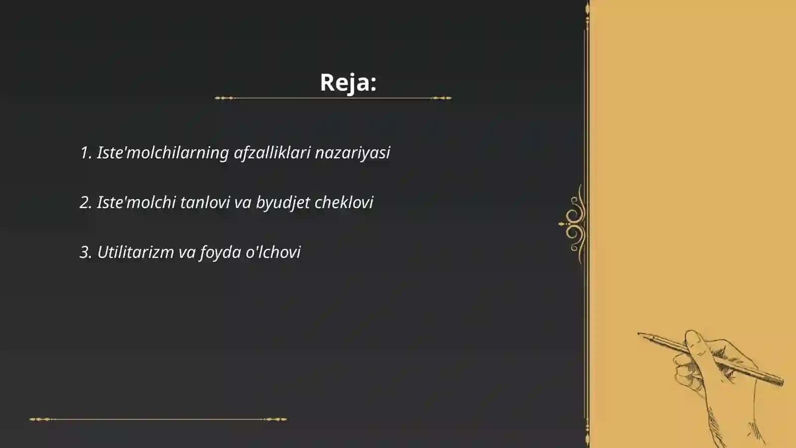 Isteʼmolchi iqtisodiyoti va xulq-atvor nazariyasi 2
