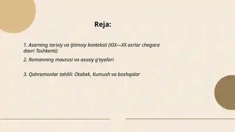 "Ötgan kunlar" romanı tahlili 2