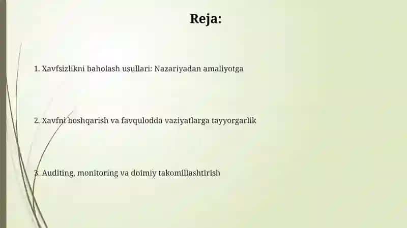 Mehnat muhofazasi tizimini baholash 2