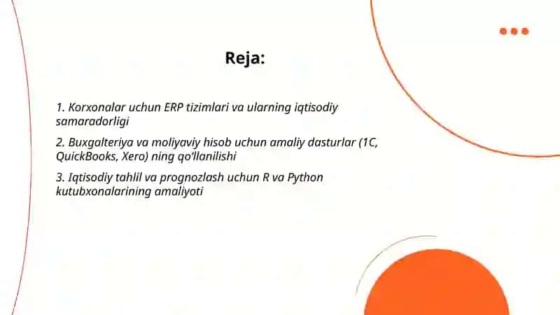 Iqtisоdiyotdа qo’llаnilаdigаn аmаliy dаsturiy mаhsulоtlаr 2