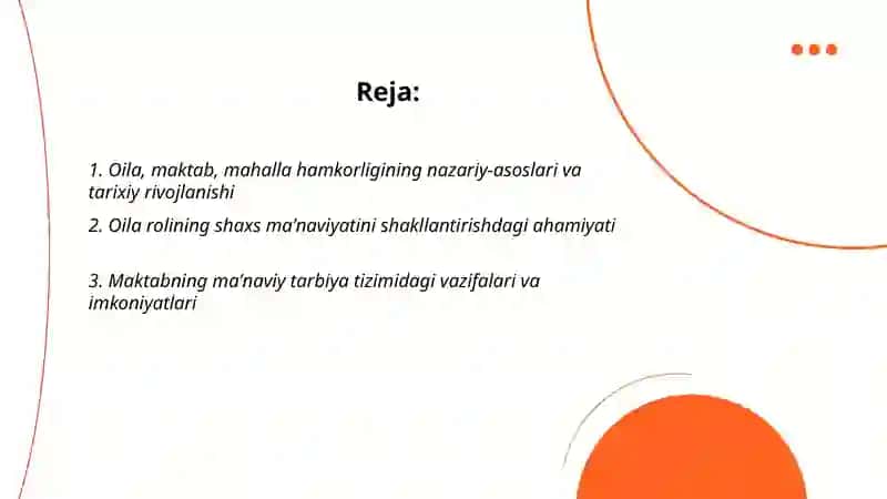 Oila, maktab, mahalla hamkorligining shaxs maʼnaviyatini shakllantirishdagi oʻrni 2